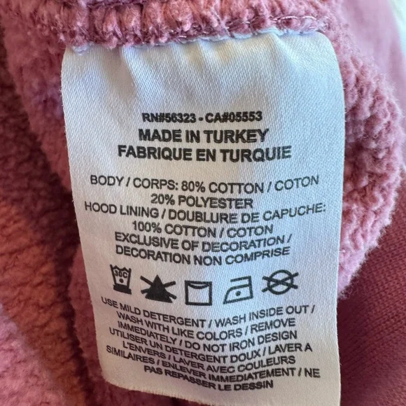 Nike Pink Distorted Swoosh Hoodie Just Do It Graphic Women’s Medium - Picture 8 of 9